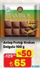 KAHVE DÜNYASI TAMBOL ANTEP FISTIĞI KROKAN DOLGULU 100 G